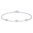 Three Station Round Diamond Bracelet