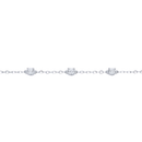 Three Station Round Diamond Bracelet