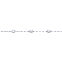 Three Station Round Diamond Bracelet