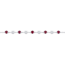 Nine Station Round Ruby & Diamond Bracelet