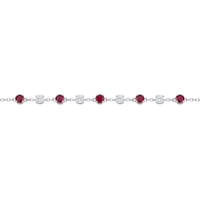 Nine Station Round Ruby & Diamond Bracelet