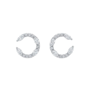 Marquise & Round Diamond Open Hoop Earrings