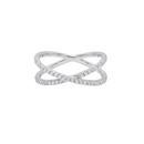 Assymetric Cross Diamond Ring