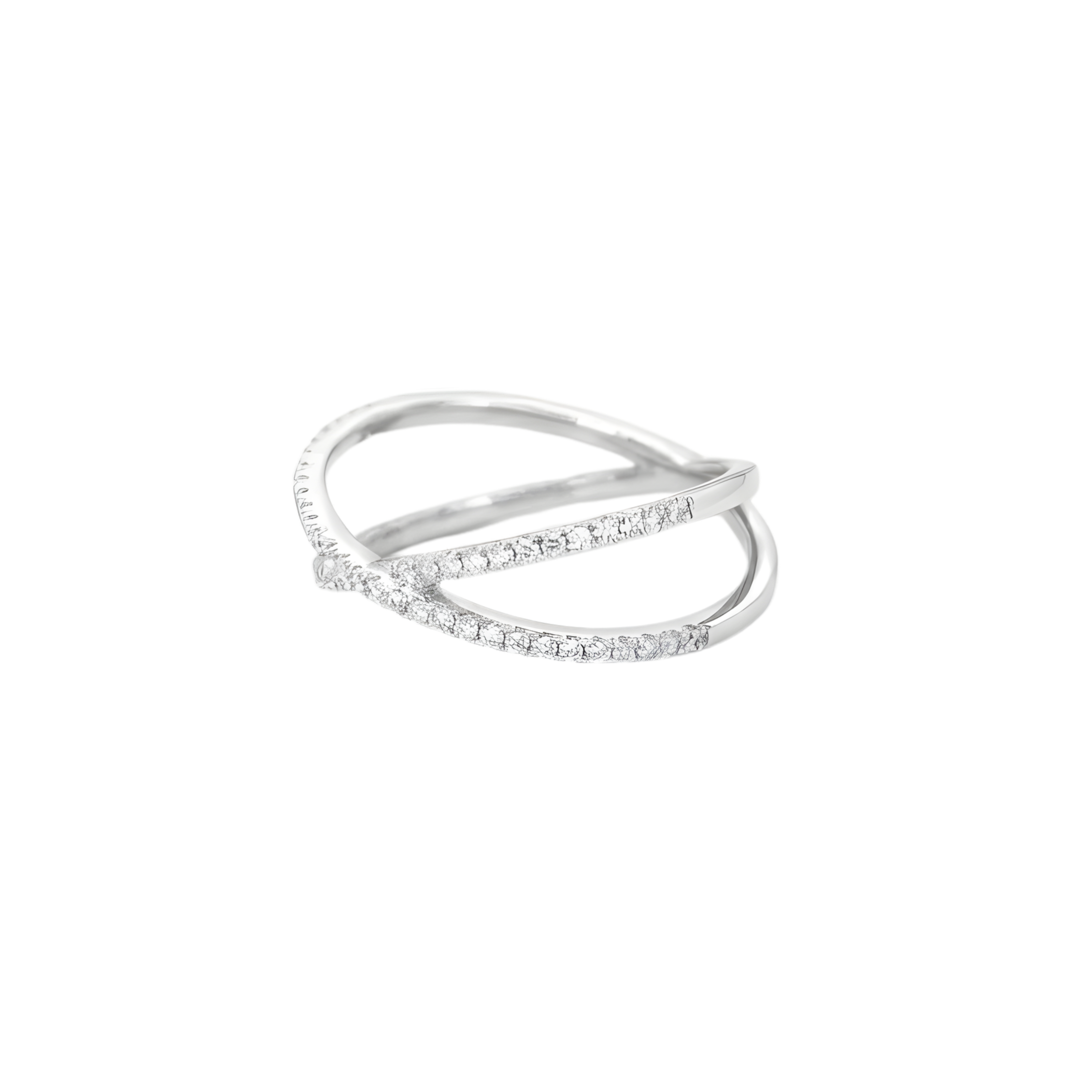 Assymetric Cross Diamond Ring