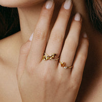 Yellow Sapphire Emerald - Cut  – Diamonds Ring