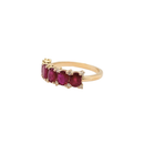 Oval Ruby & Round Diamond Band