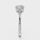 Round Cut with Pear Side Stones Ring– Diamonds