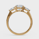 Round Cut with Pear Side Stones Ring– Diamonds