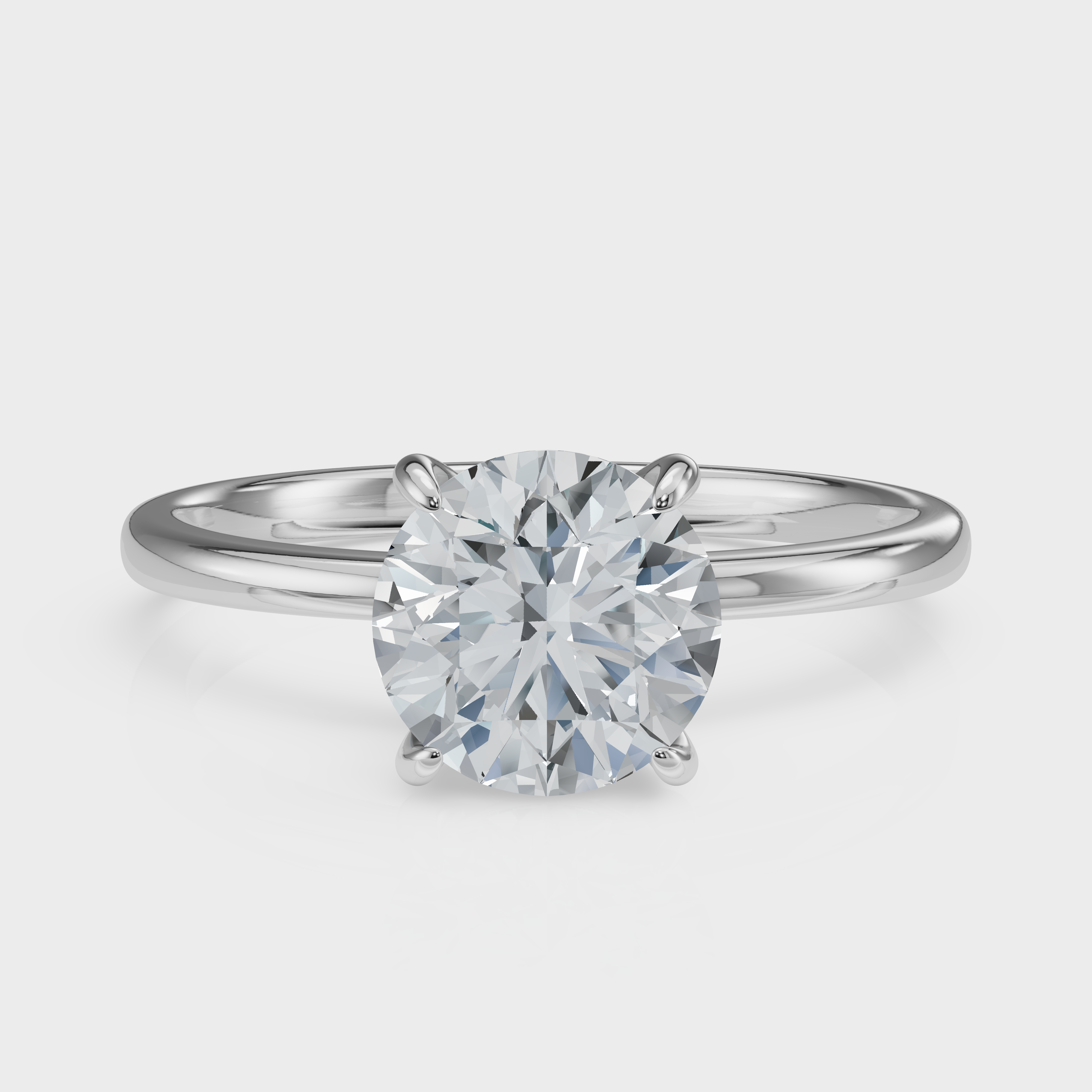 Round Cut Solitaire Ring– Diamond