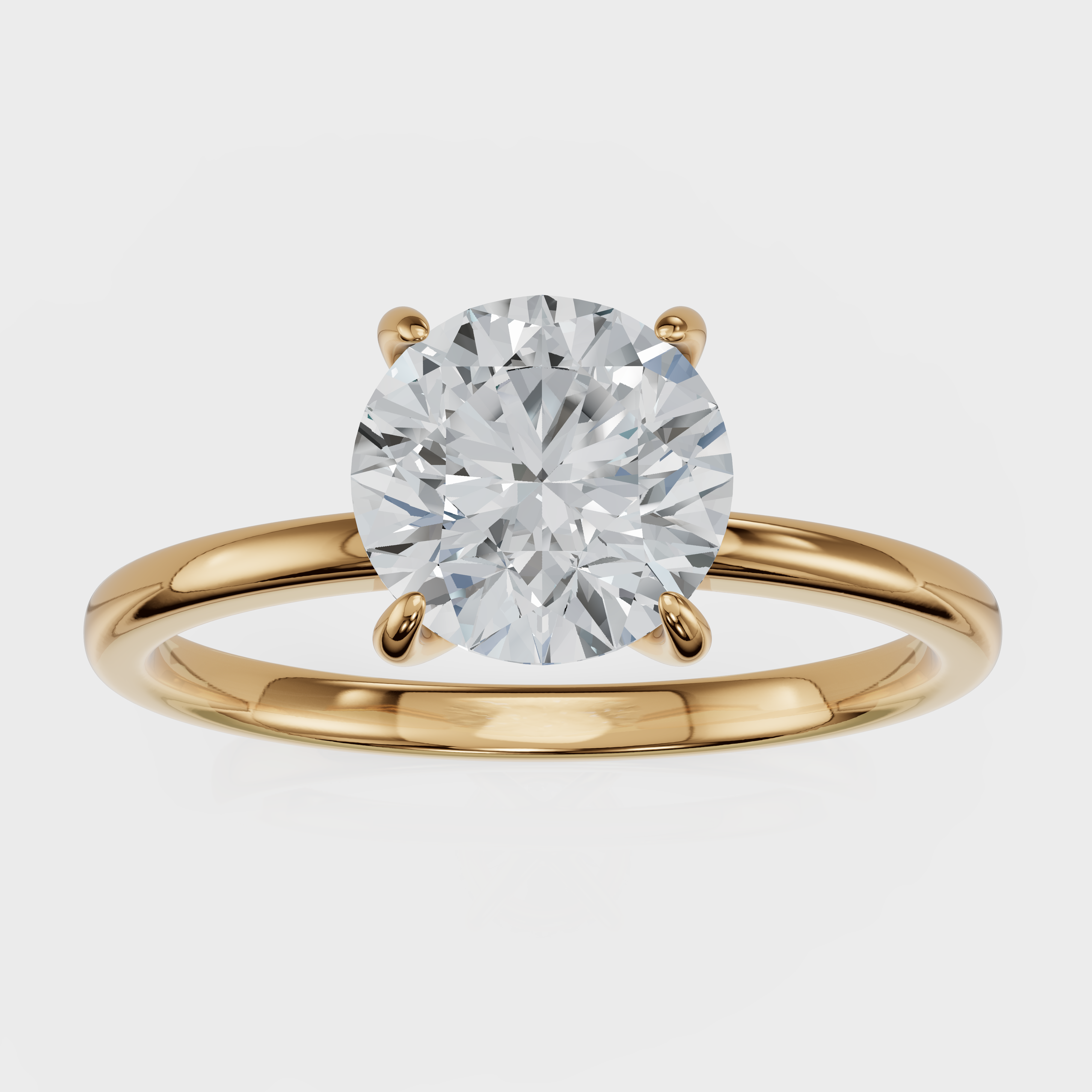 Round Cut Solitaire Ring– Diamond