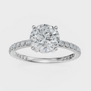 Round Cut with Pavé Band Ring– Diamonds