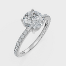 Round Cut with Pavé Band Ring– Diamonds