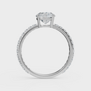 Round Cut with Pavé Band Ring– Diamonds