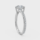 Round Cut with Pavé Band Ring– Diamonds
