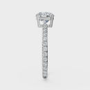 Round Cut with Pavé Band Ring– Diamonds