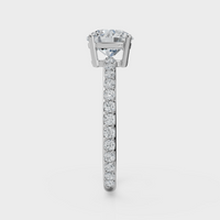 Round Cut with Pavé Band Ring– Diamonds