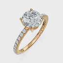 Round Cut with Pavé Band Ring– Diamonds