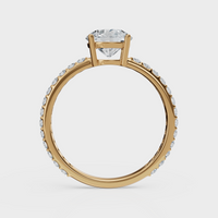 Round Cut with Pavé Band Ring– Diamonds