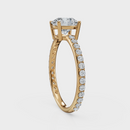 Round Cut with Pavé Band Ring– Diamonds
