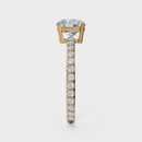 Round Cut with Pavé Band Ring– Diamonds