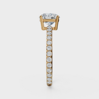 Round Cut with Pavé Band Ring– Diamonds