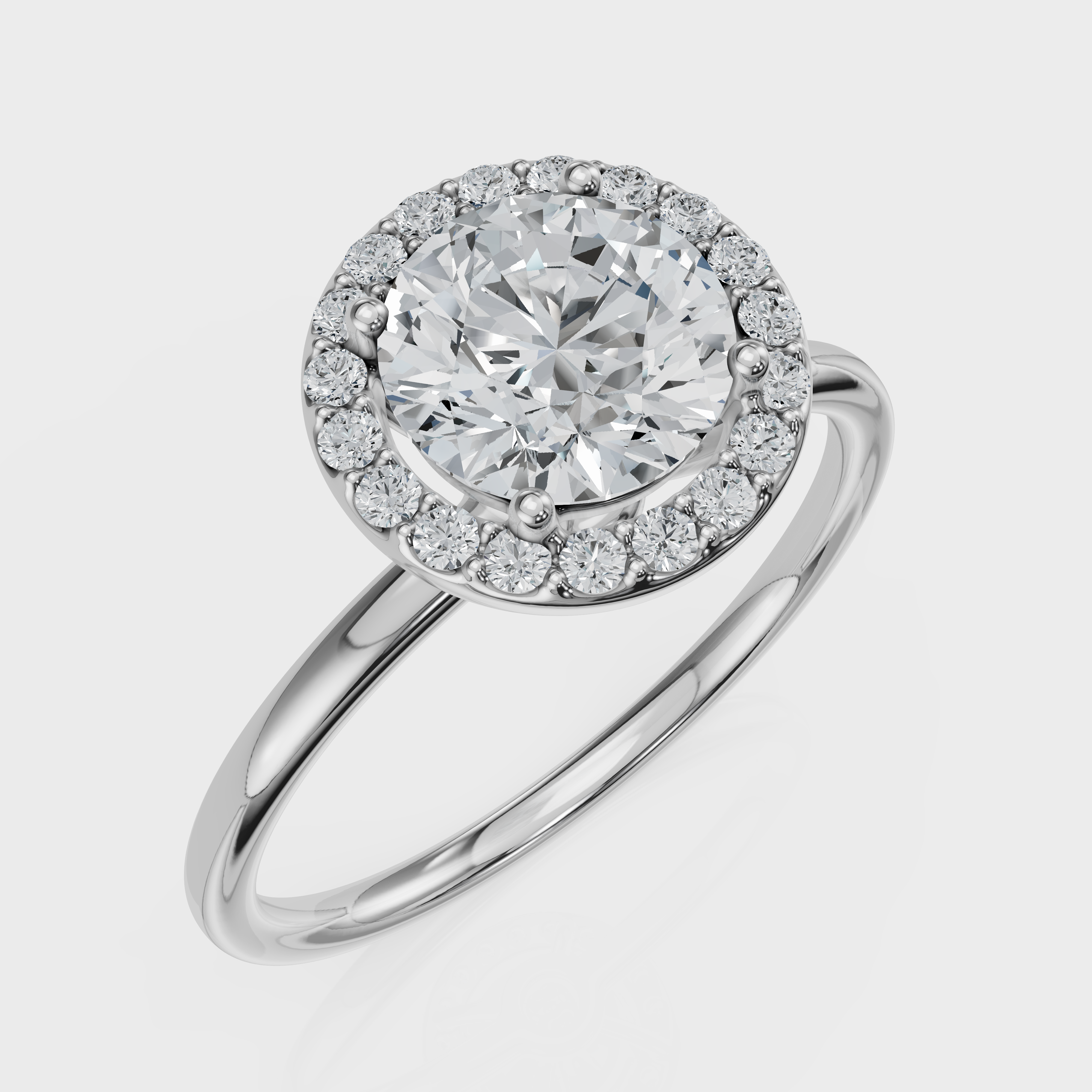 Round Cut Halo Ring– Diamonds