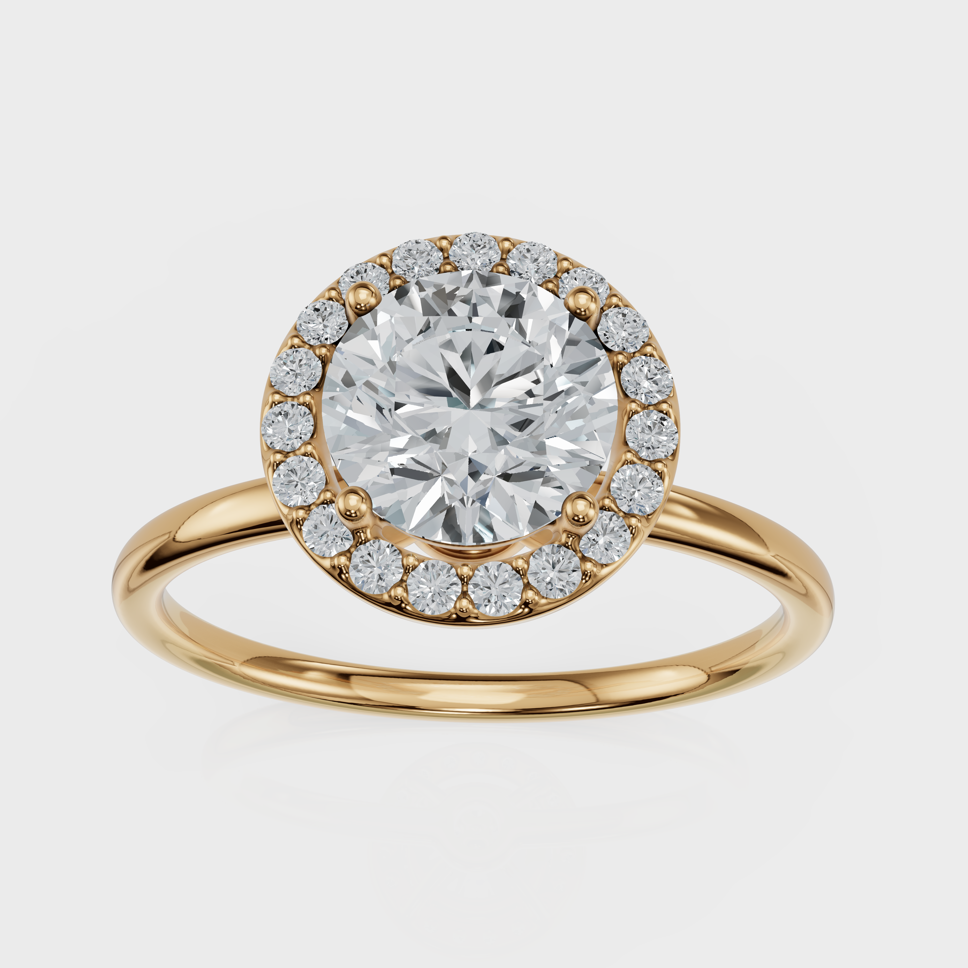 Round Cut Halo Ring– Diamonds