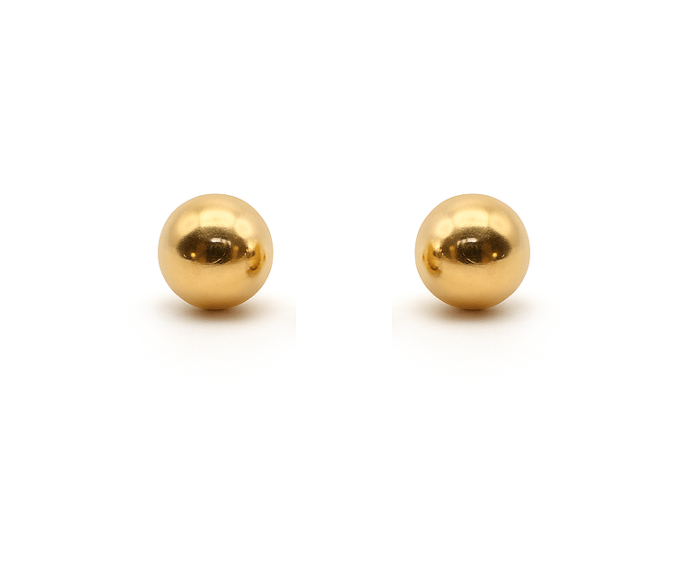 5 mm Sphere Studs - Yellow Gold
