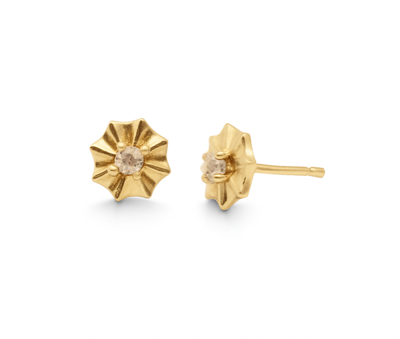 Star Gold Studs - Diamond
