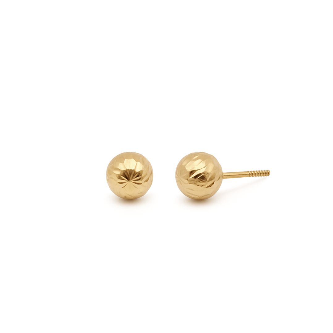 6 mm Sphere Studs - Yellow Gold