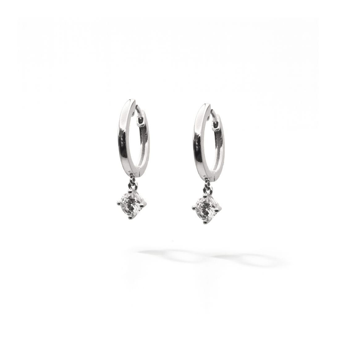 Hanging Diamond Hoops