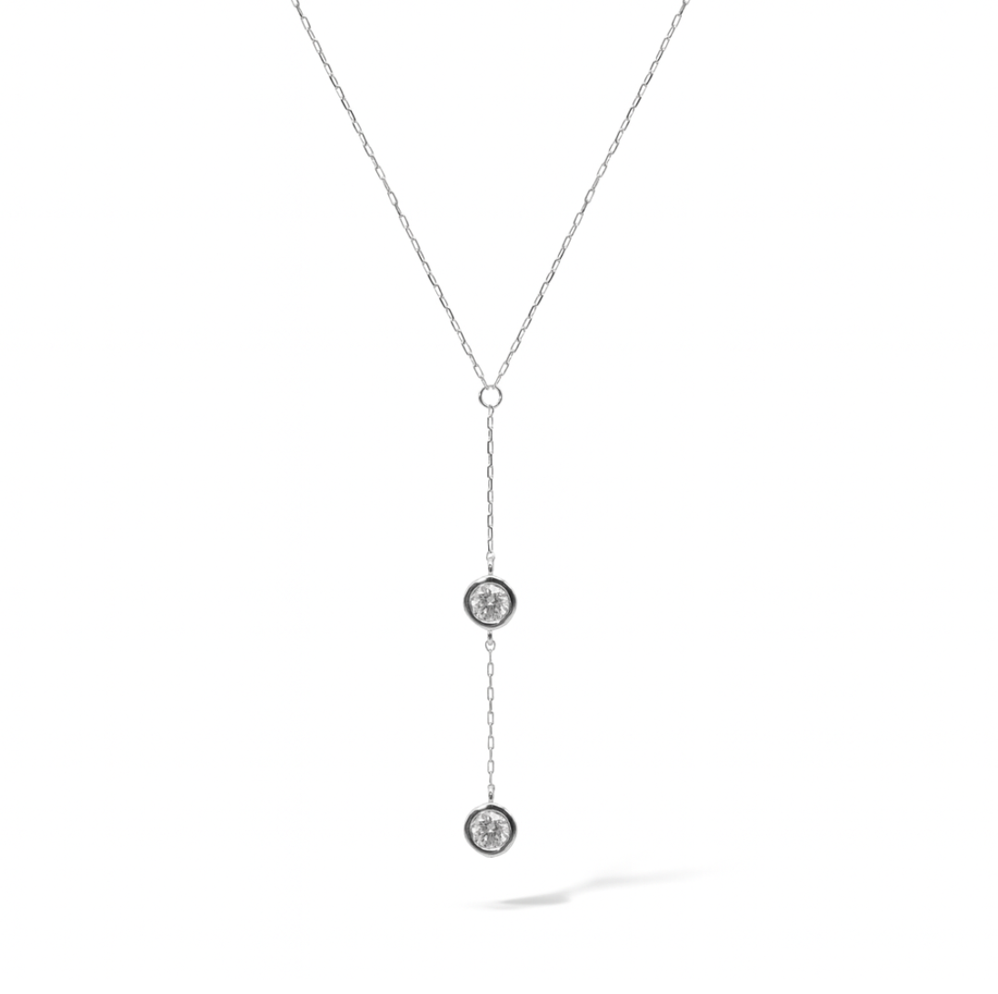Diamond Drop Y Necklace