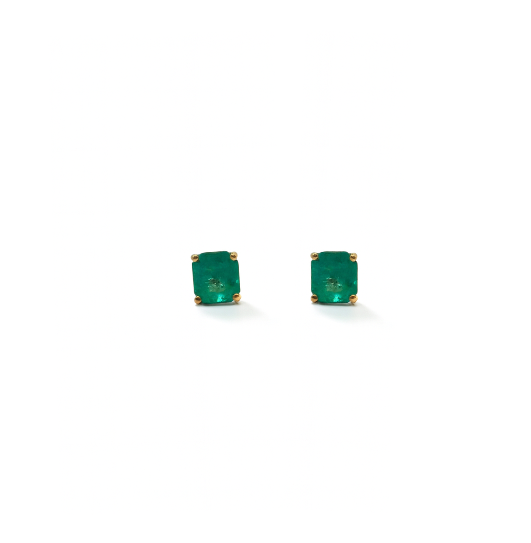 Classic Emerald Studs