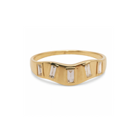 Wavy Diamond Baguette Band