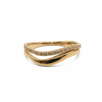 Double Wave Diamond Band