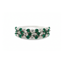 Emerald & Diamond Triple Band