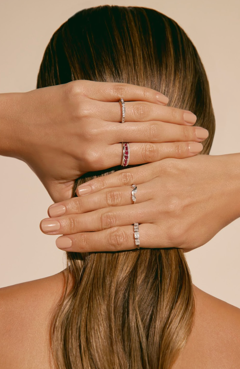 Marquise & Round Diamonds Curvy Ring