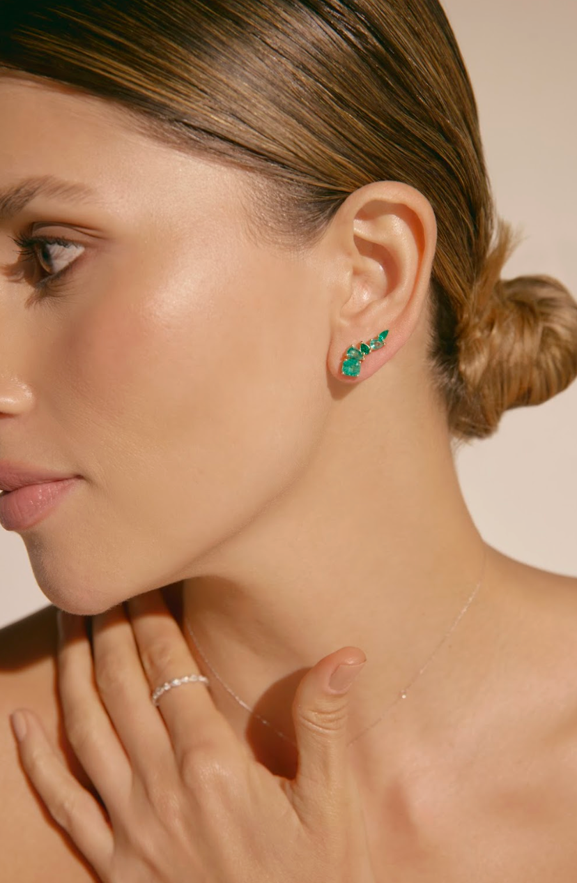 Classic Emerald Studs