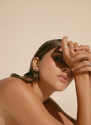 Sapphire & Diamond Double Wave Earrings