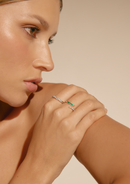 Diamond & Emerald Open Band