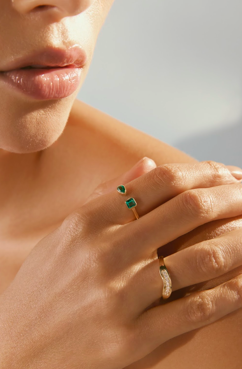 U Shaped Diamond Band