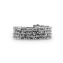 White Gold Small Bead Shine-Cut Quadruple Band