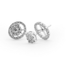 Round Diamond Illusion Studs with Halo Jackets