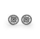 Round Diamond Illusion Studs with Halo Jackets