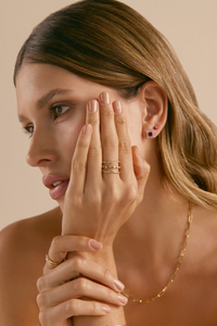 Round Ruby Small Studs