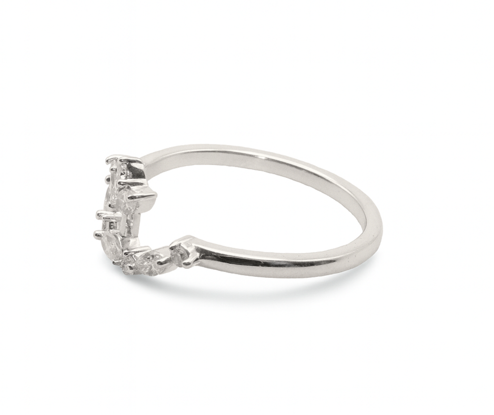 Lotus Flower Ring –  Marquise Diamonds