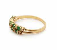 Double Band - Emeralds & Diamonds
