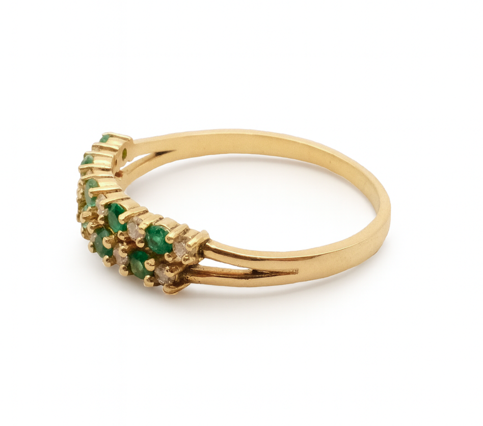 Double Band - Emeralds & Diamonds