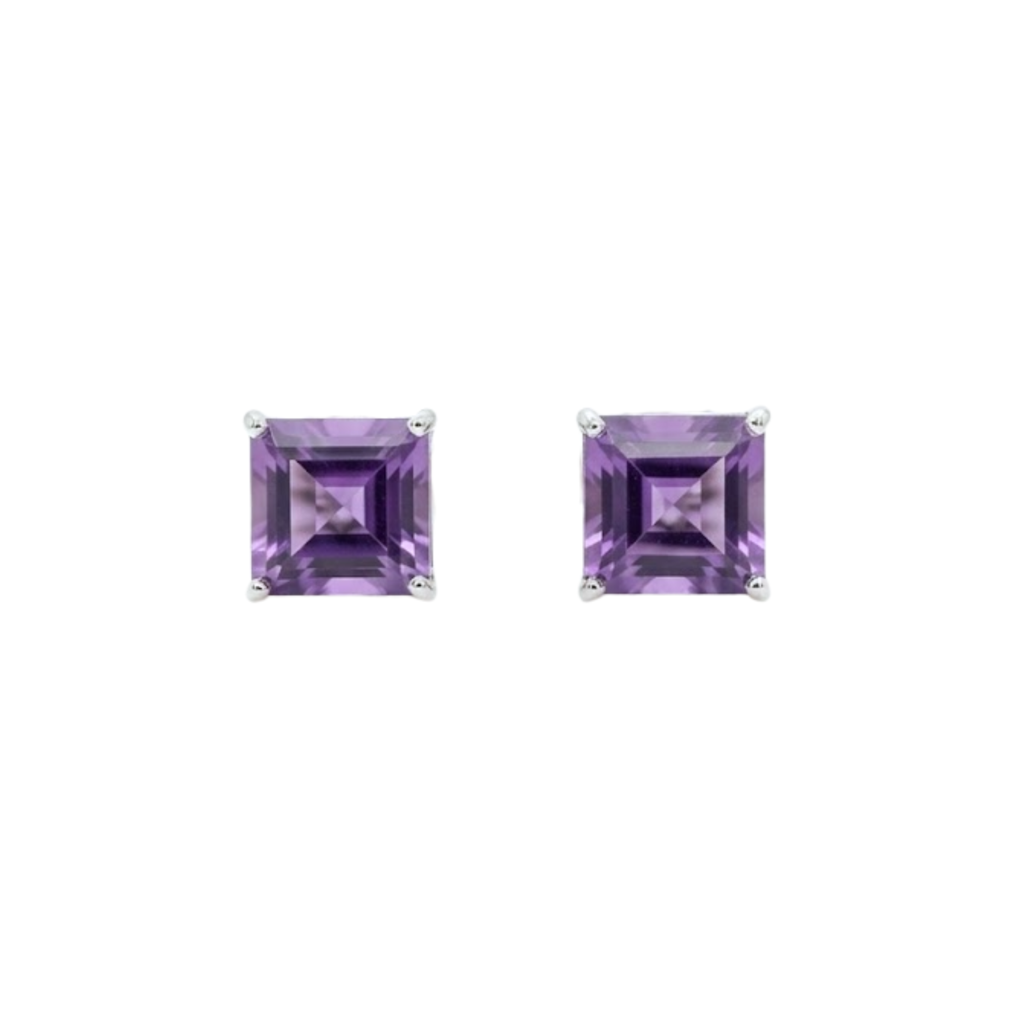 Amethyst Squared Studs
