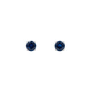 Round White Gold Sapphire Small Studs
